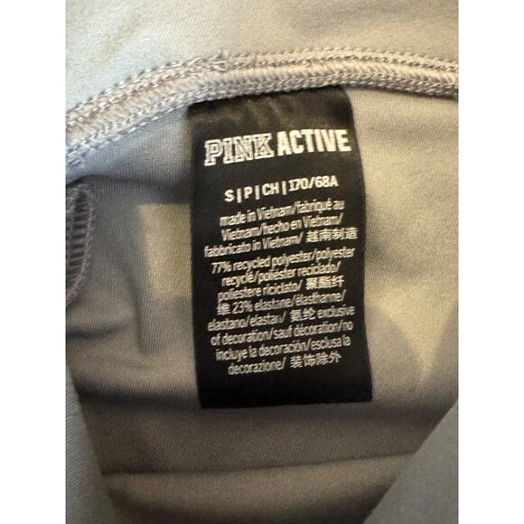 Pink Active Sports Bra & Leggings Set Women’s Size S Gray & Neon Yellow - Picture 3 of 6